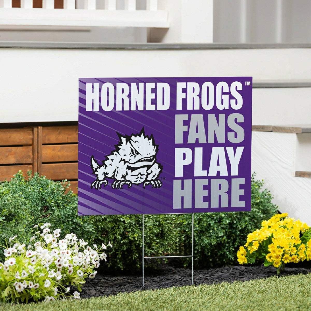 Texas Christian University Coroplast Yard Sign "Fans Play Here", Collegiate, Home
