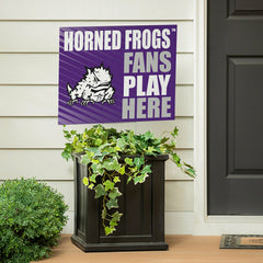 Texas Christian University Coroplast Yard Sign "Fans Play Here", Collegiate, Home