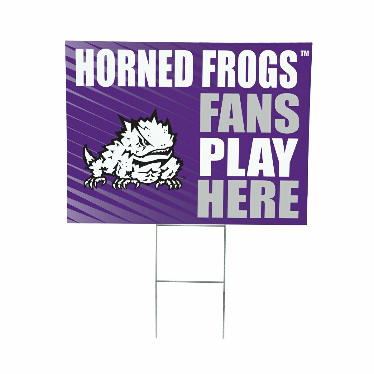 Texas Christian University Coroplast Yard Sign "Fans Play Here", Collegiate, Home