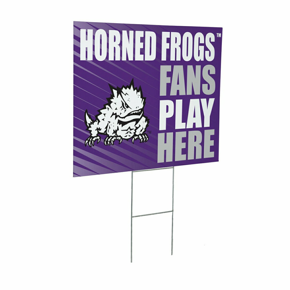 Texas Christian University Coroplast Yard Sign "Fans Play Here", Collegiate, Home