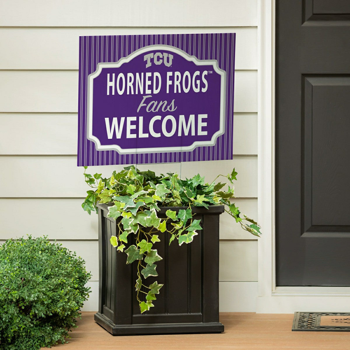 Texas Christian University Coroplast Yard Sign, "Fans Welcome", Collegiate, Home