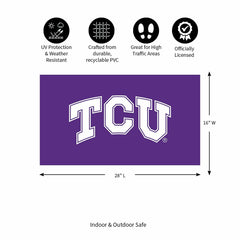 Full Color PVC Mat, 16" x 28", Texas Christian University, Collegiate
