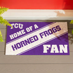 Texas Christian University, PVC Mat COLOR, Home of a Fan, Collegiate