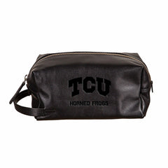 Texas Christian University, Embossed Toiletry Bag, Black, Collegiate, Home