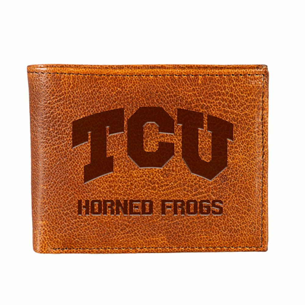 Texas Christian University, Embossed 100% Genuine Tumbled Leather Pass, Collegiate, Home