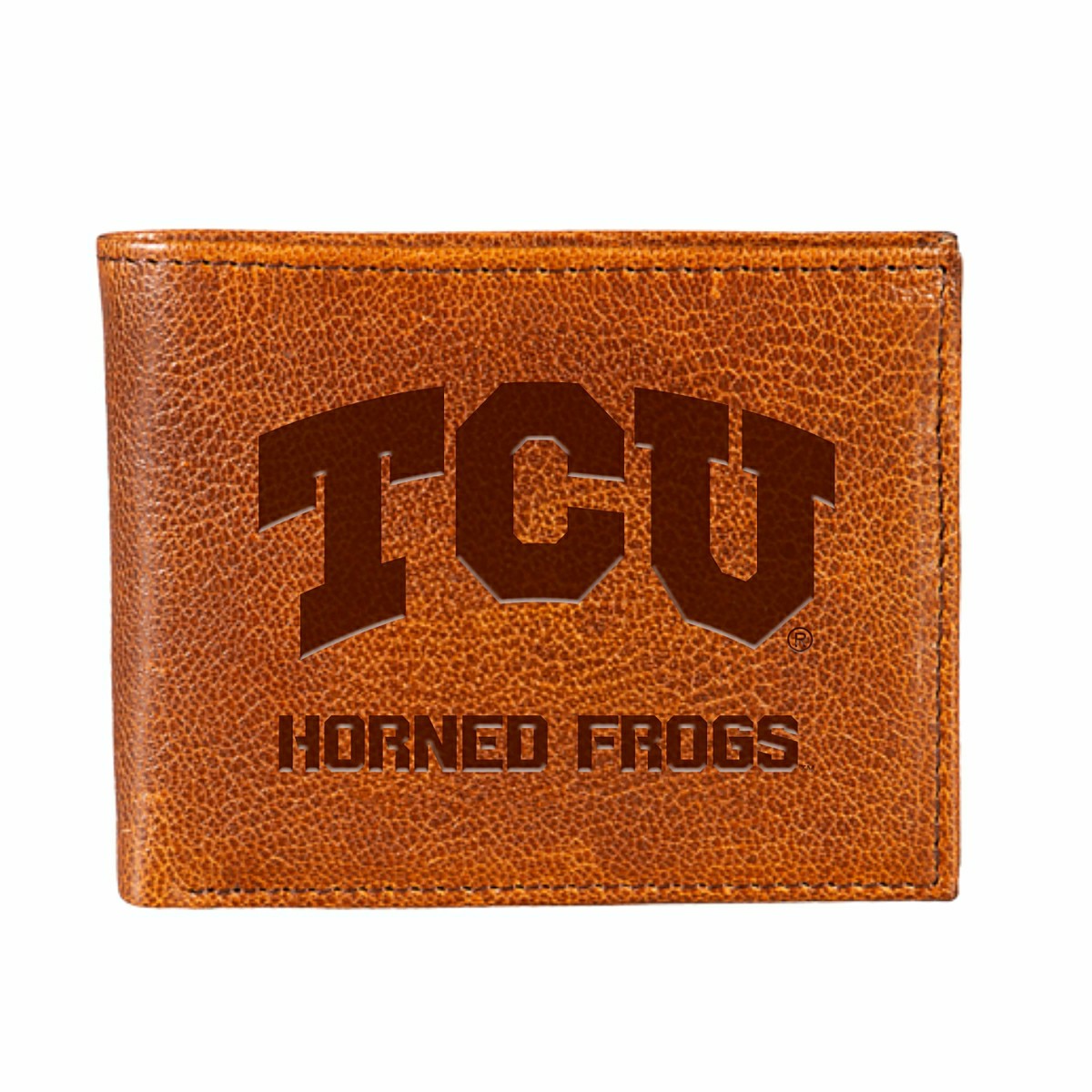 Texas Christian University, Embossed 100% Genuine Tumbled Leather Pass, Collegiate, Home