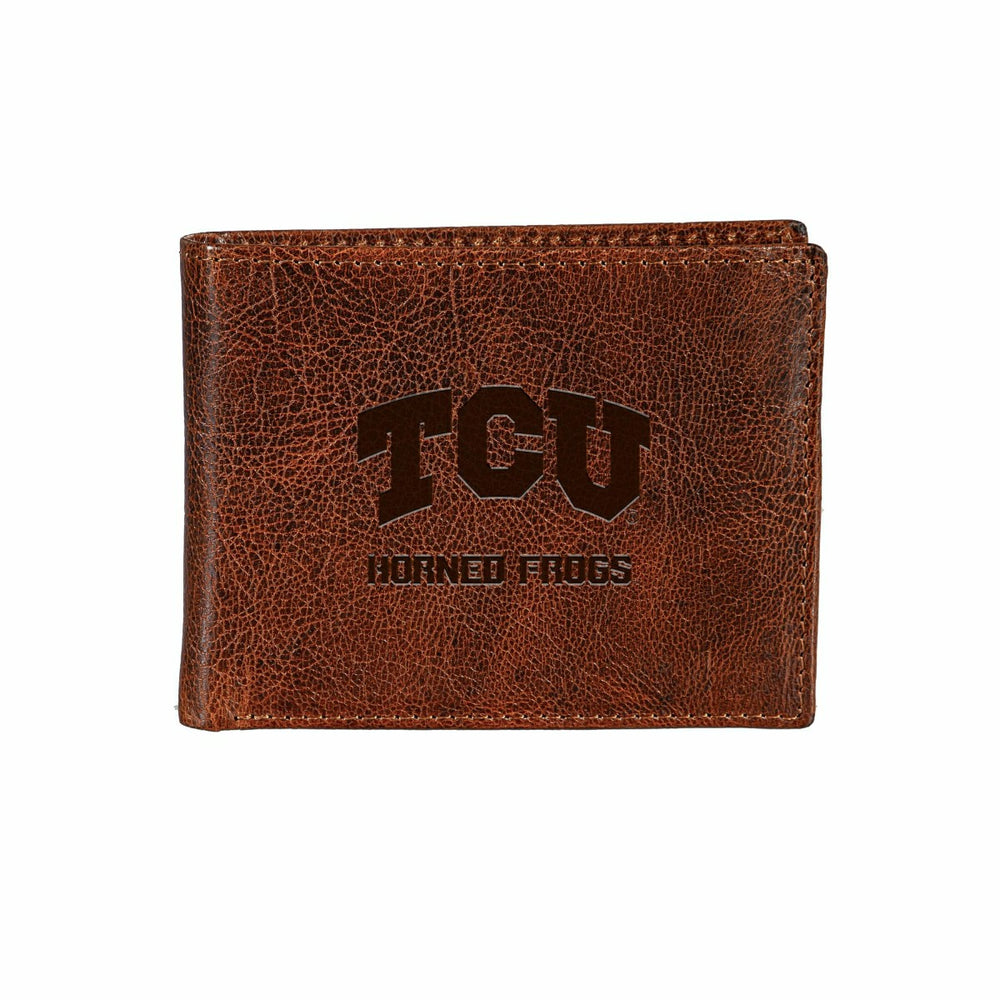 Texas Christian University, Embossed 100% Genuine Tumbled Leather Pass, Collegiate, Home