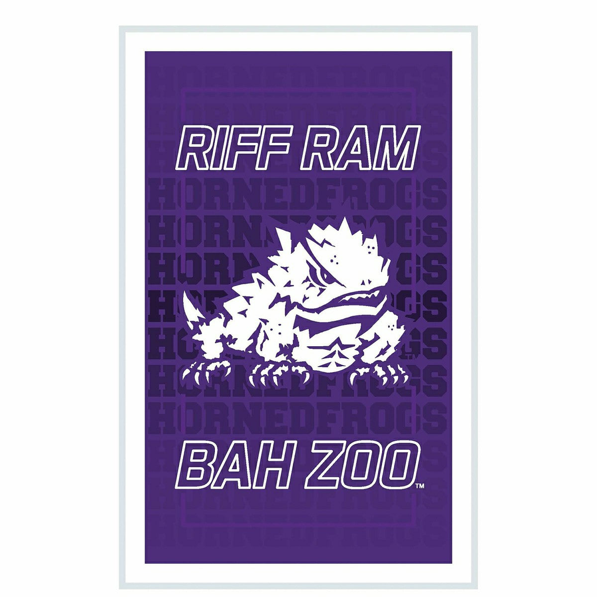 Texas Christian University College Rectangle Neolite LED Decor, Collegiate, Home
