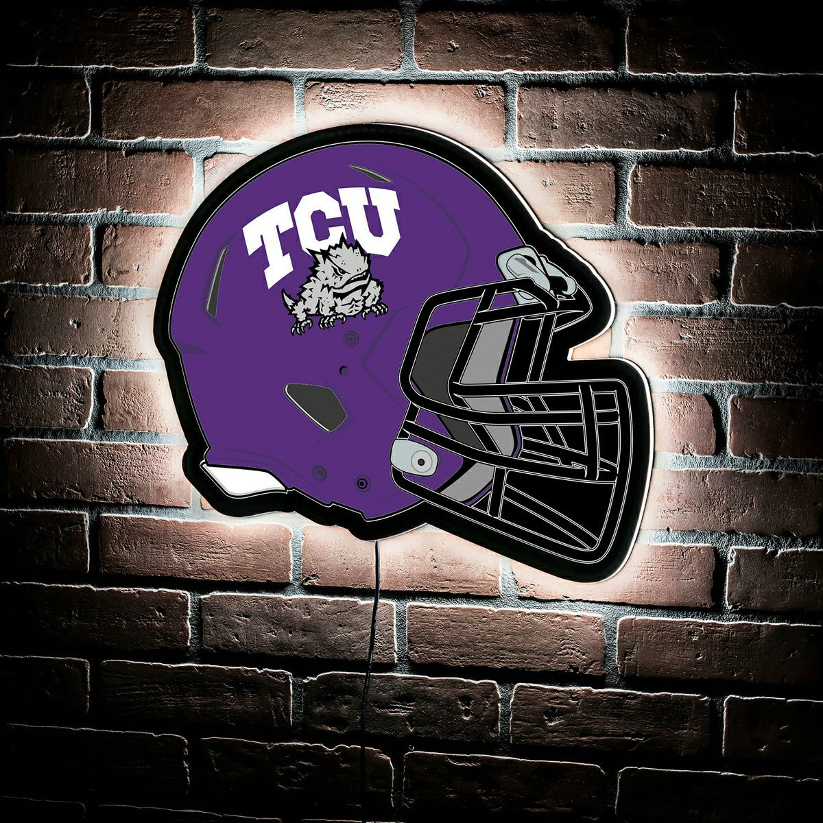 LED Wall Decor, Helmet, Texas Christian University, Collegiate, Home