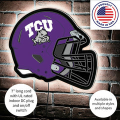 LED Wall Decor, Helmet, Texas Christian University, Collegiate, Home