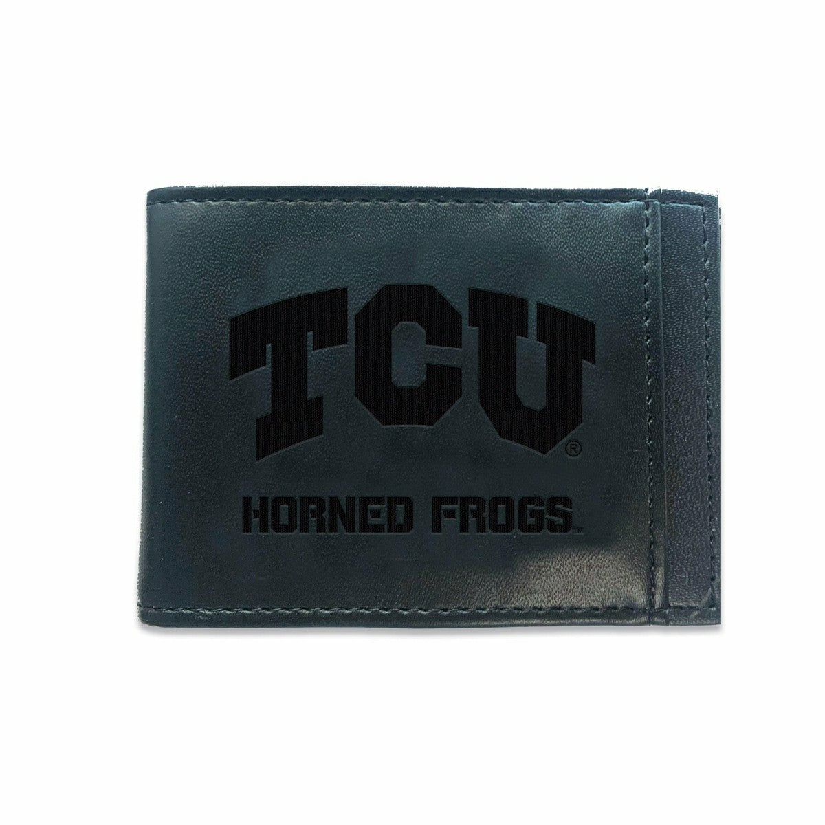 Front Pocket Wallet w/ RFID Blocking, Texas Christian University, Blac, Collegiate, Home