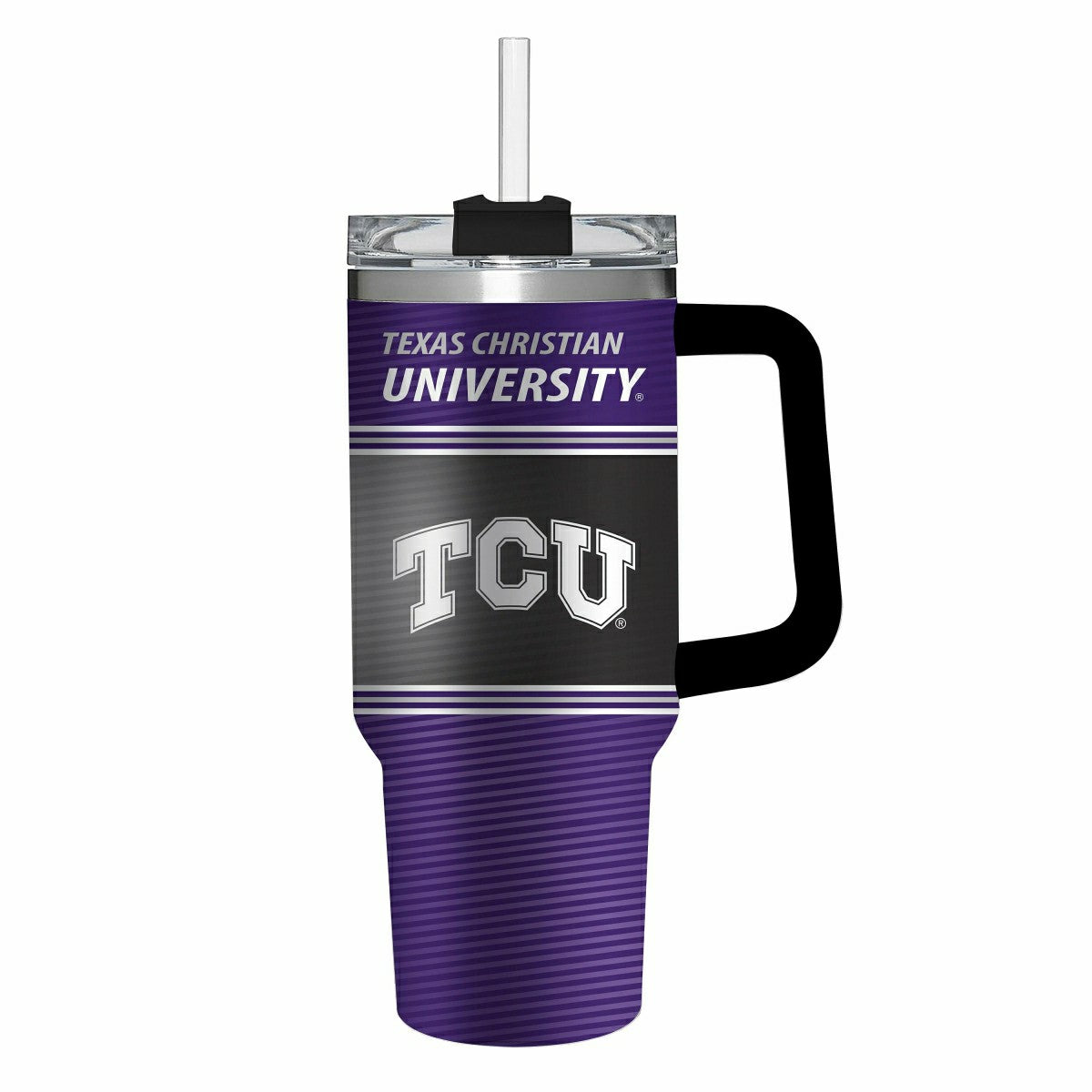 40oz Stainless Steel Canyon Cup w/ Straw, Texas Christian University, Collegiate, Home