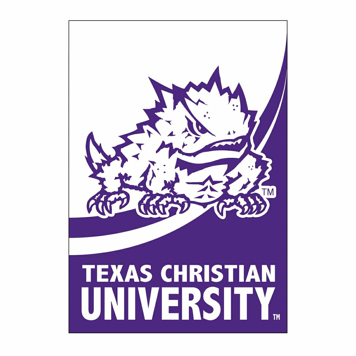 Texas Christian University Burlap Flag House Size, Collegiate, Home