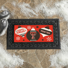 Texas Tech University Holiday Flocked Coir Sassafras Switch Mat, 22"x1, Collegiate
