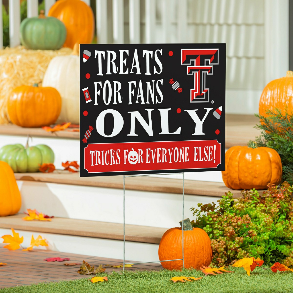 Texas Tech University Yard Sign, Halloween Treats for Fans, Collegiate, Home