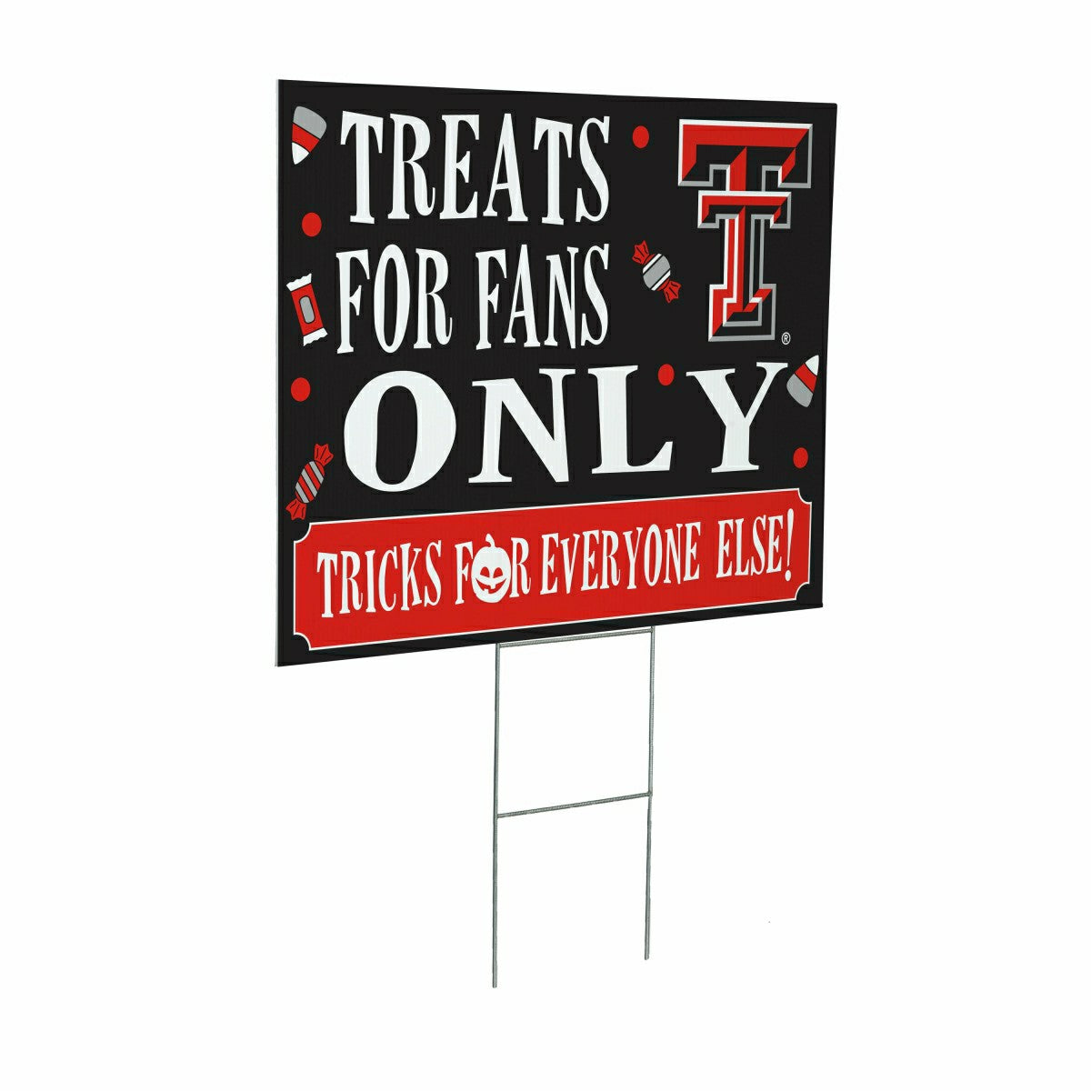 Texas Tech University Yard Sign, Halloween Treats for Fans, Collegiate, Home