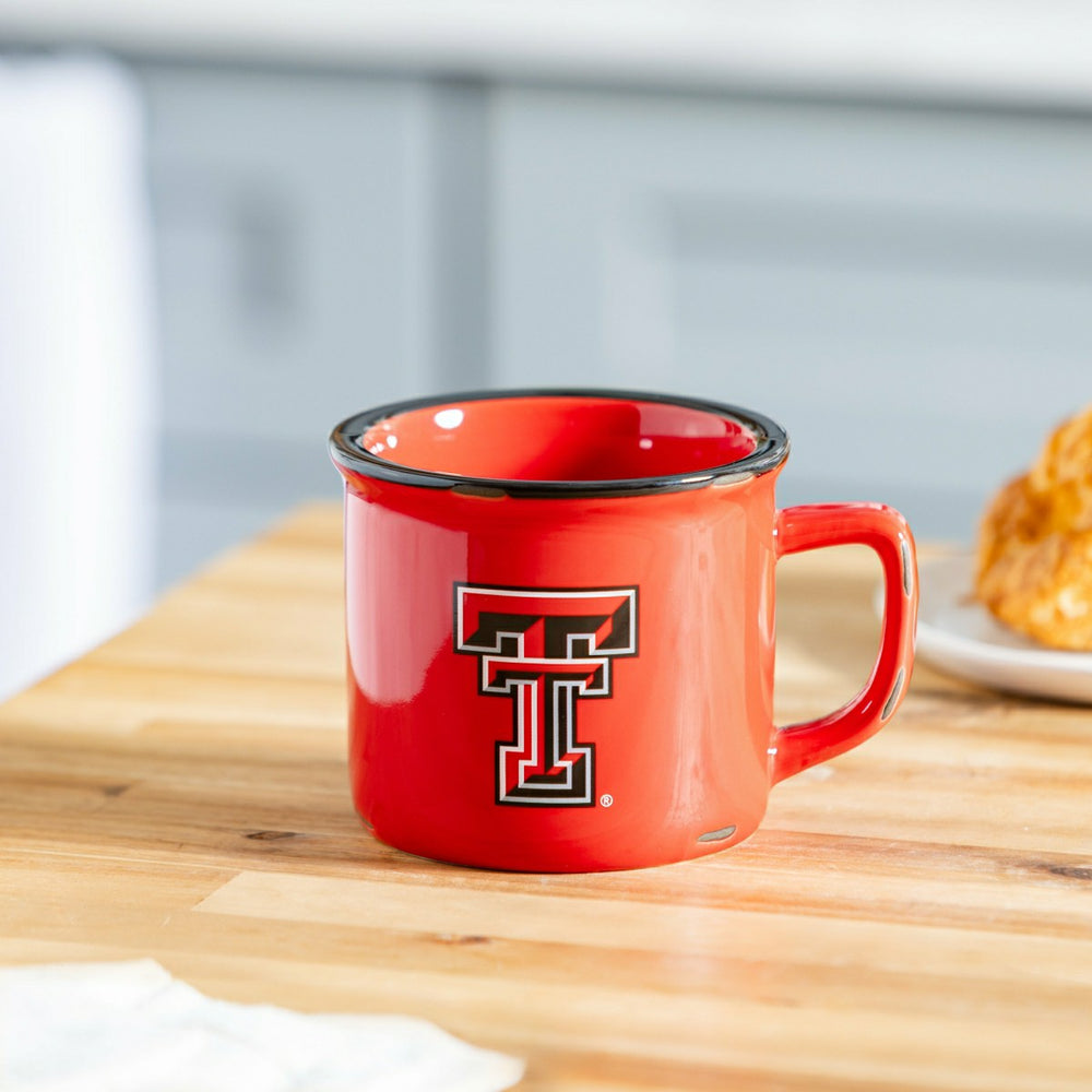 Texas Tech University Ceramic Camp Cup with Enamel Finish, 14oz, Collegiate, Home