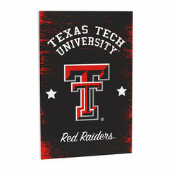 Texas Tech University Wood Wall Sign, 16x24, Collegiate, Home