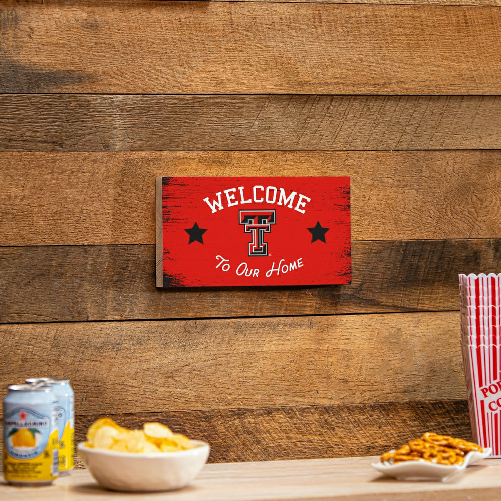 Texas Tech University Wood Wall Sign, 6x11, Collegiate, Home