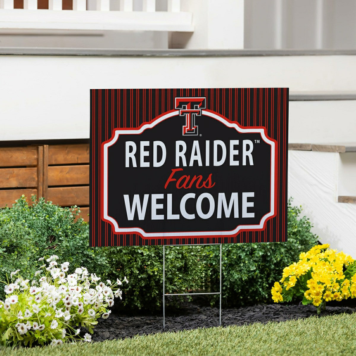 Texas Tech University Coroplast Yard Sign, "Fans Welcome", Collegiate, Home
