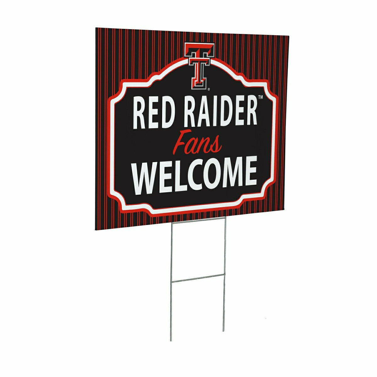 Texas Tech University Coroplast Yard Sign, "Fans Welcome", Collegiate, Home