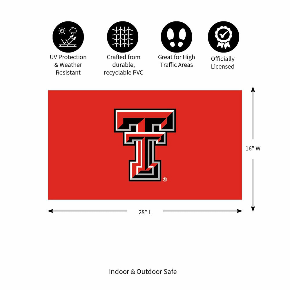 Full Color PVC Mat, 16" x 28", Texas Tech University, Collegiate