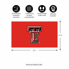 Full Color PVC Mat, 16" x 28", Texas Tech University, Collegiate