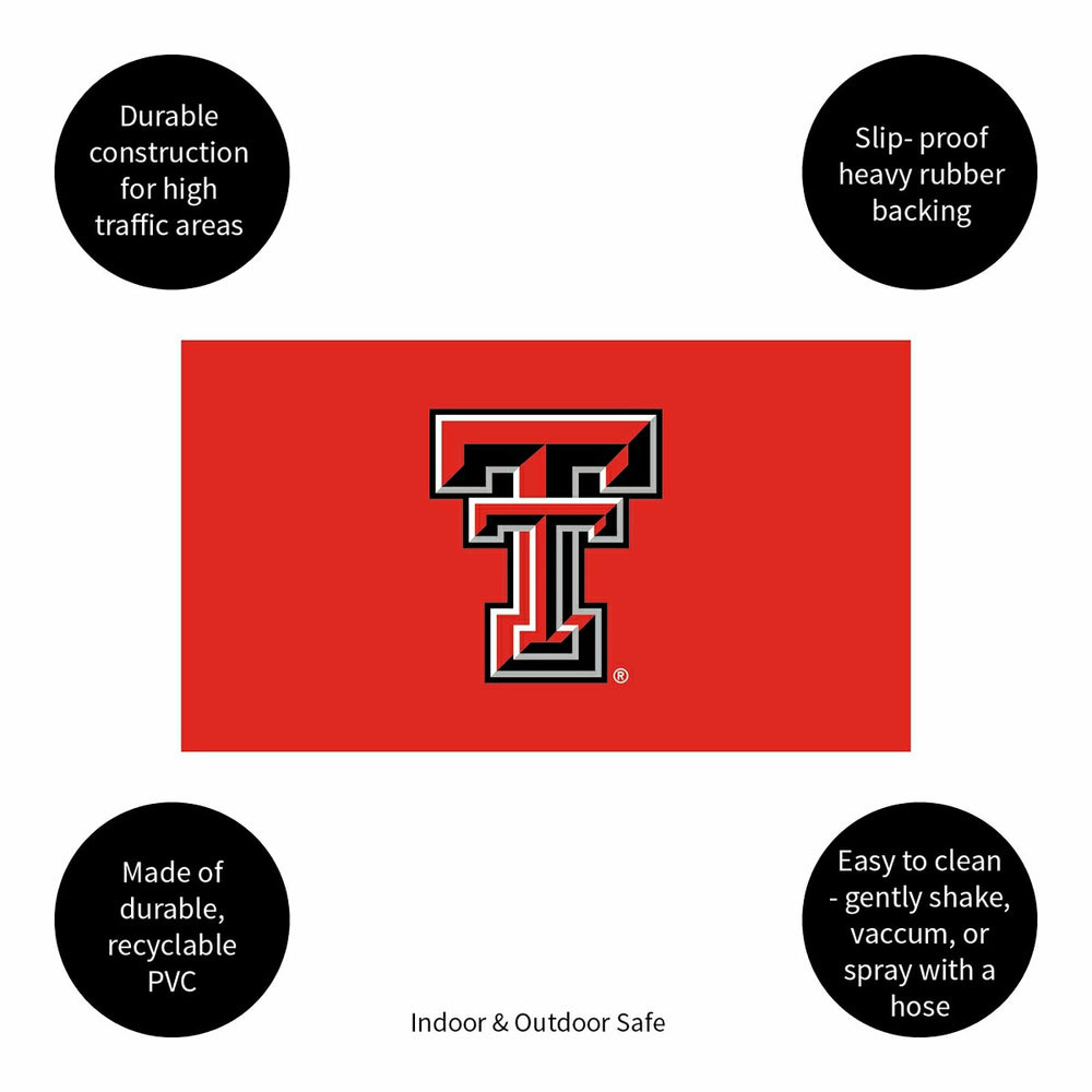 Full Color PVC Mat, 16" x 28", Texas Tech University, Collegiate