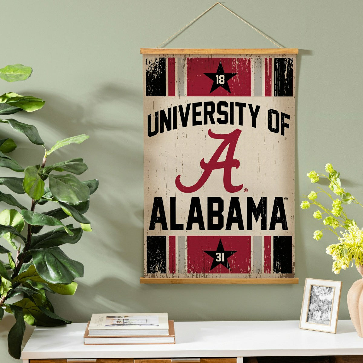 University of Alabama, Canvas Wall Tapestry, Medium, 36x24, Collegiate, Home