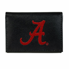 University of Alabama Black Tri-Fold Embroidered Wallet w/ RFID Blocking, Collegiate, Home