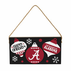 University of Alabama Holiday Wood Wall Sign, 6x11, Collegiate, Home