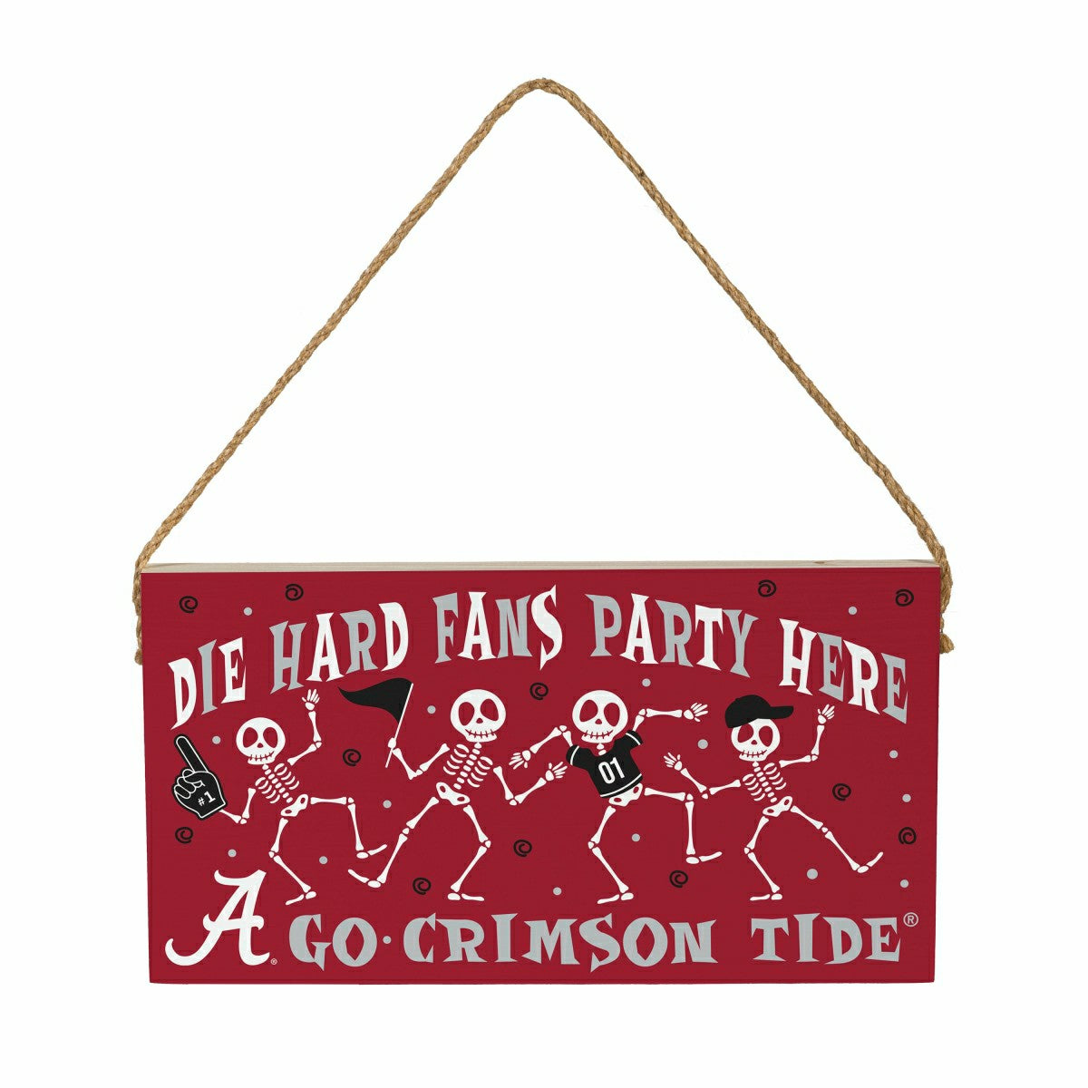 University of Alabama Halloween Wood Wall Sign, 6x11, Collegiate, Home