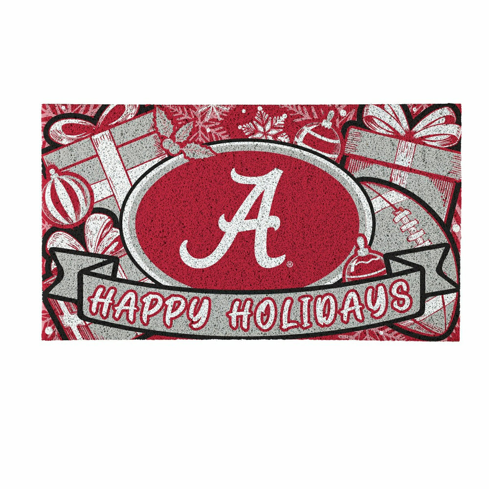 University of Alabama Holiday PVC Mat, 28"x16", Collegiate