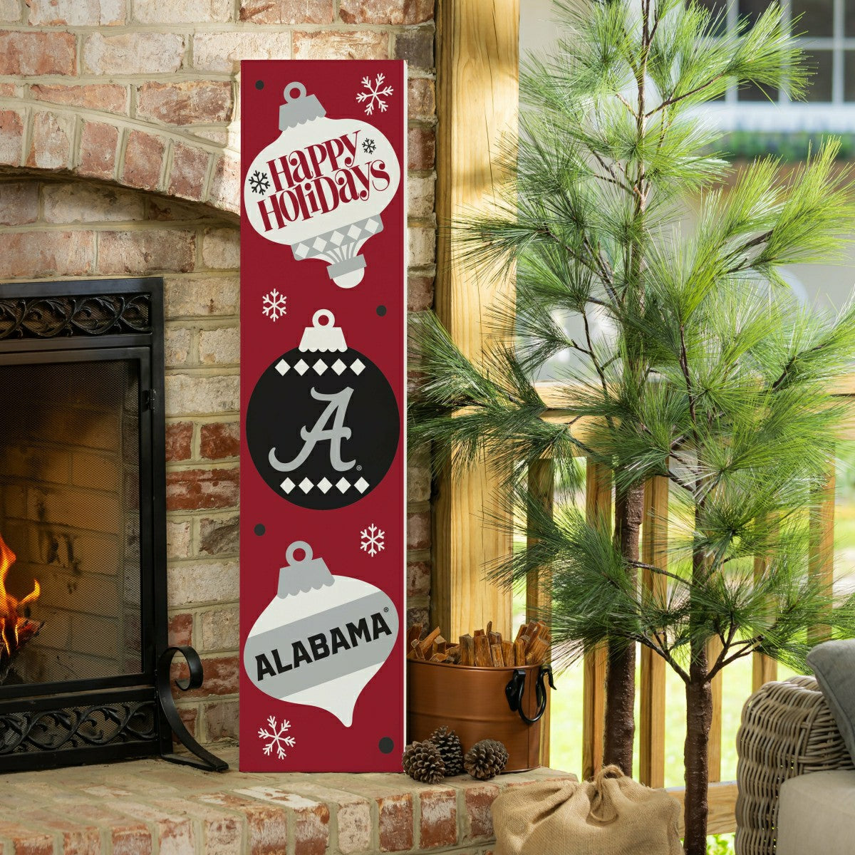 47" Double Sided Leaner, University of Alabama, Christmas, Collegiate, Home