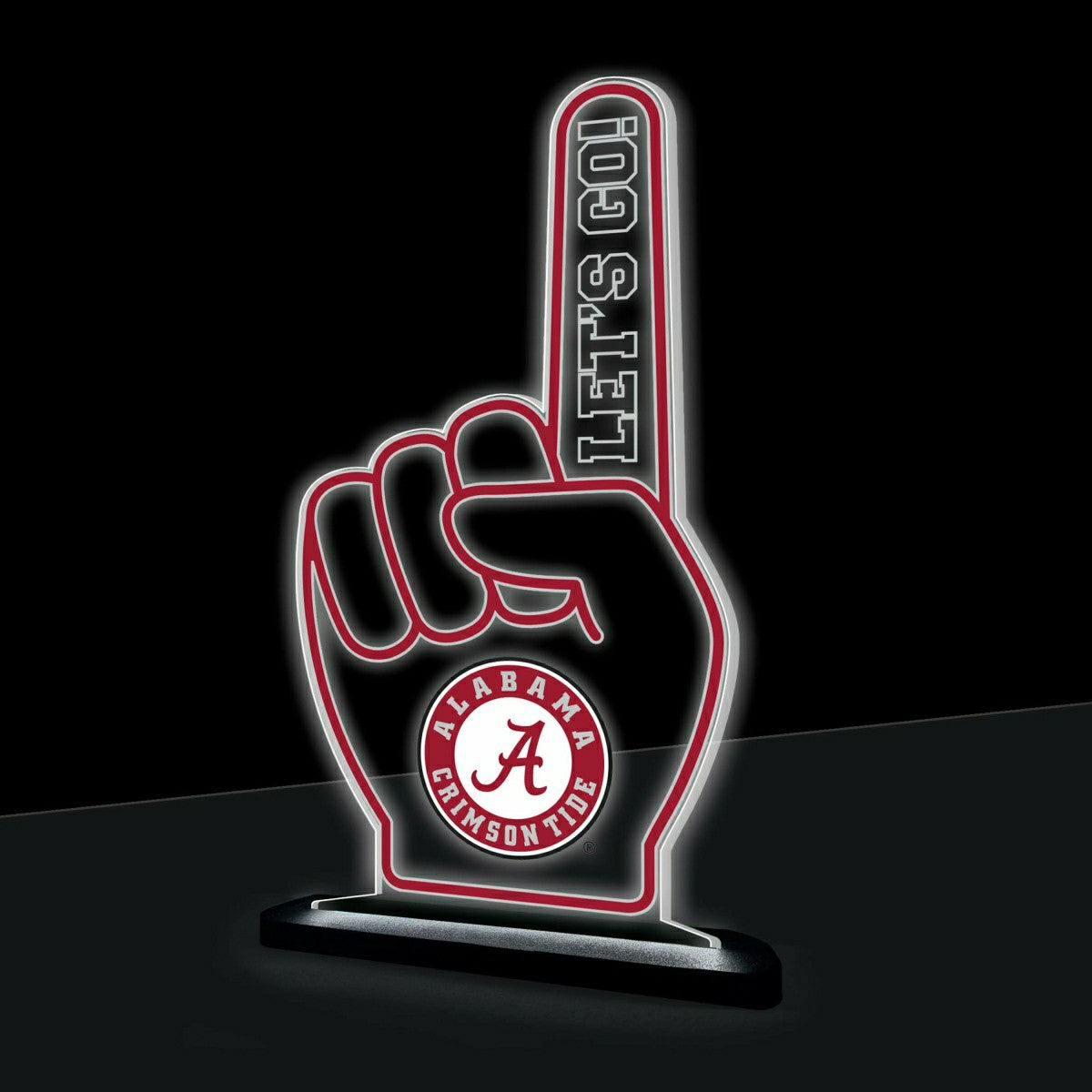 University of Alabama College Foam Finger Desklite LED Decor, Collegiate, Home
