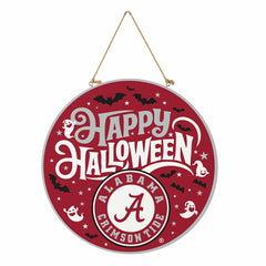 University of Alabama Halloween Round Door Décor with Hanging Rope, 18, Collegiate, Home