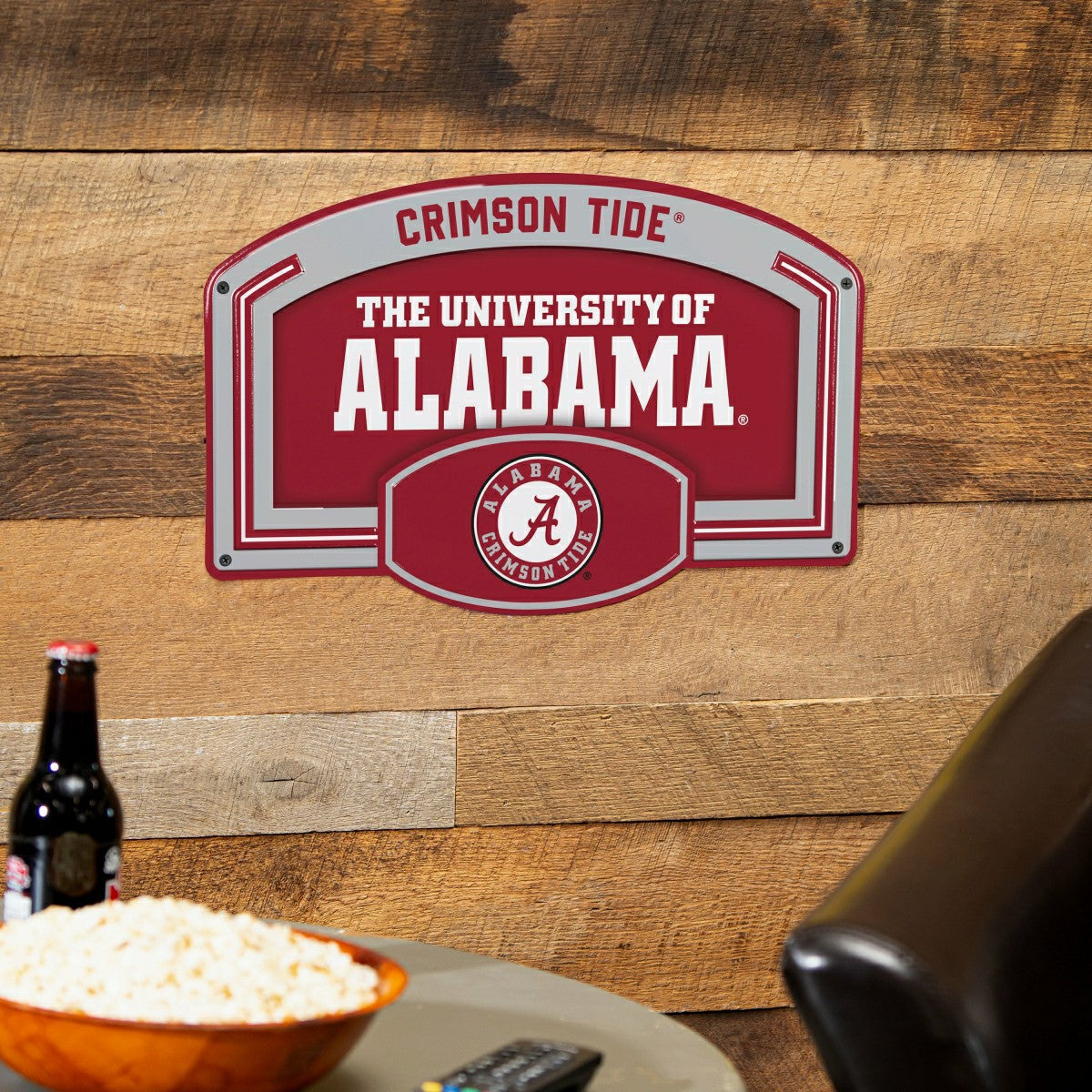 University of Alabama USA Embossed Steel Wall Sign, 11" x 17", Collegiate, Home