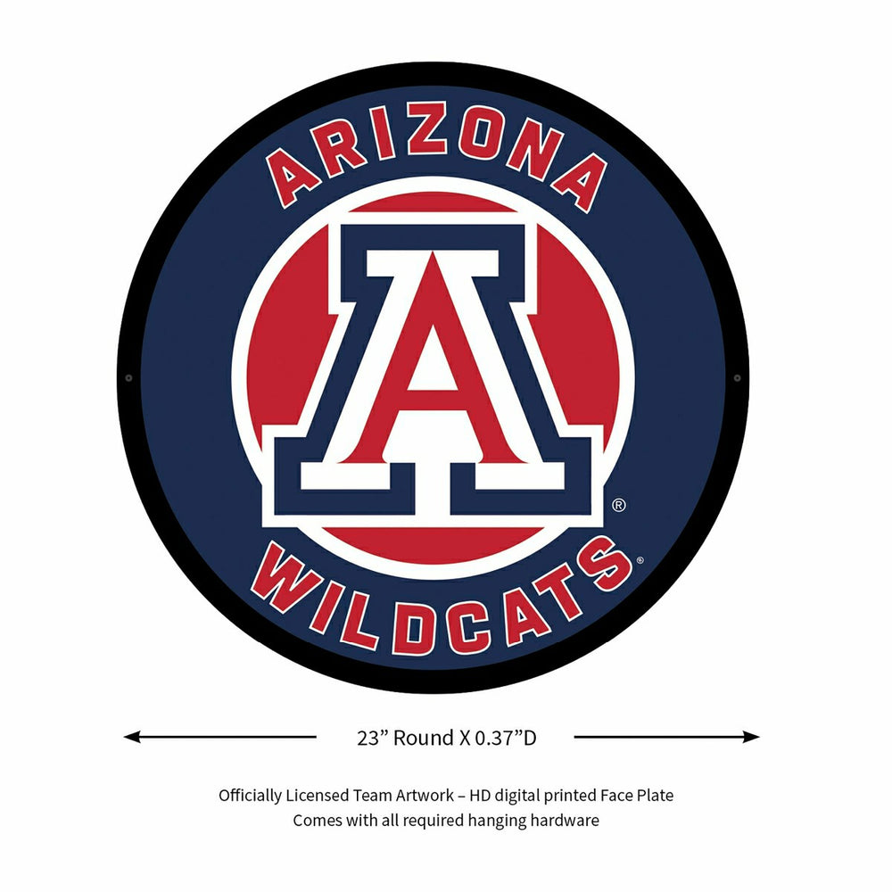 LED Wall Decor, Round, University of Arizona, Collegiate, Home