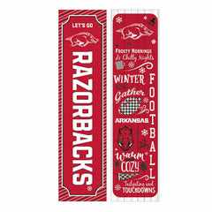 46" Double Sided Leaner, University of Arkansas, Winter Seasonal, Collegiate, Home