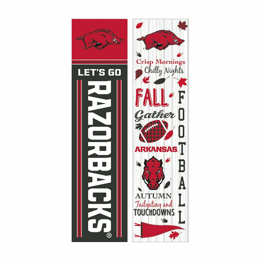 46" Double Sided Leaner, University of Arkansas, Fall Seasonal, Collegiate, Home