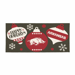University of Arkansas Holiday Flocked Coir Sassafras Switch Mat, 22"x, Collegiate