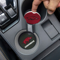 University of Arkansas Car Coaster Set, 2pc, Collegiate, Home