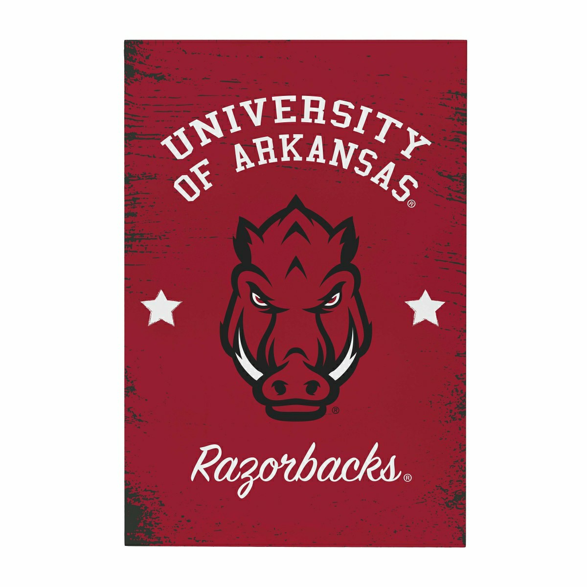 University of Arkansas Wood Wall Sign, 16x24, Collegiate, Home