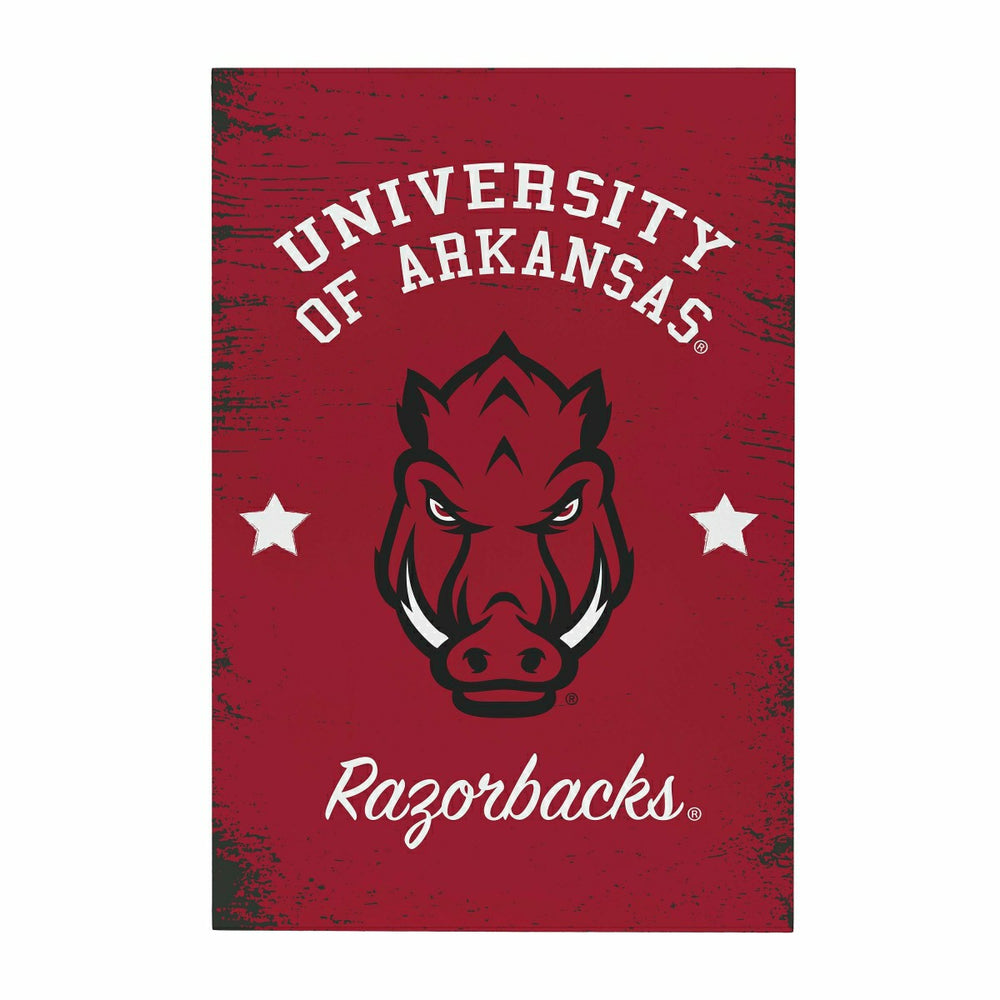 University of Arkansas Wood Wall Sign, 16x24, Collegiate, Home