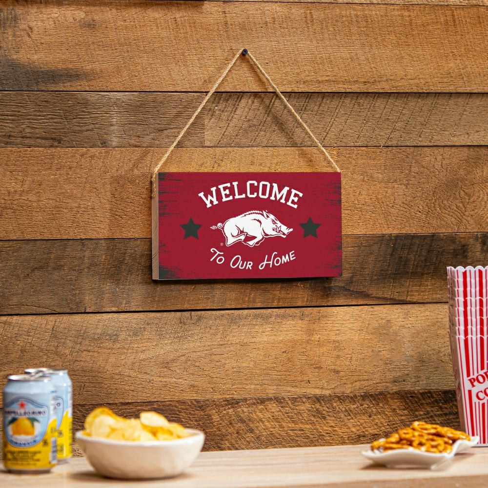University of Arkansas Wood Wall Sign, 6x11, Collegiate, Home