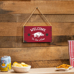 University of Arkansas Wood Wall Sign, 6x11, Collegiate, Home