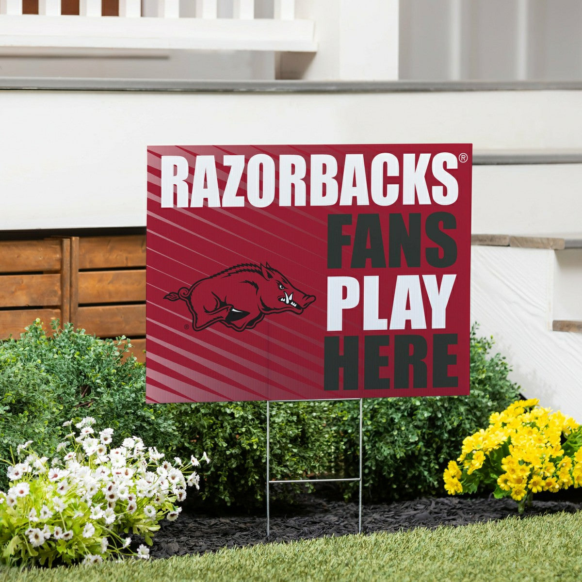 University of Arkansas Coroplast Yard Sign "Fans Play Here", Collegiate, Home