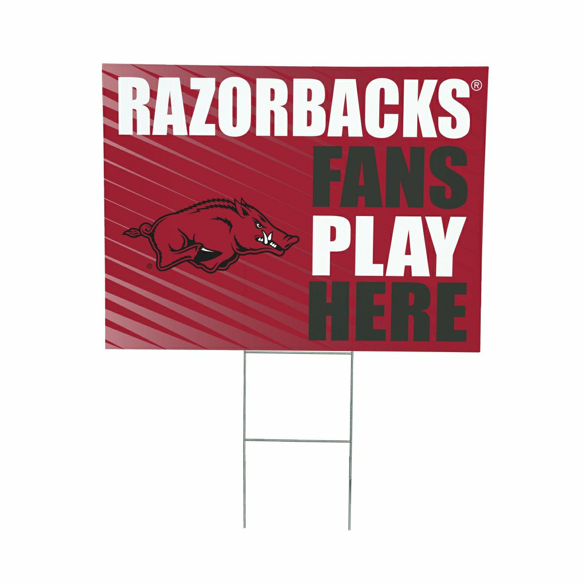 University of Arkansas Coroplast Yard Sign "Fans Play Here", Collegiate, Home