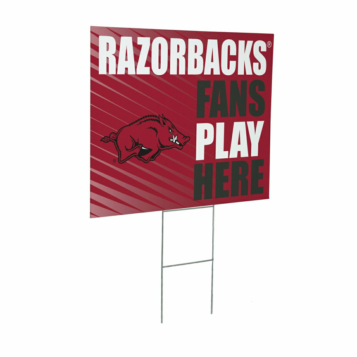 University of Arkansas Coroplast Yard Sign "Fans Play Here", Collegiate, Home