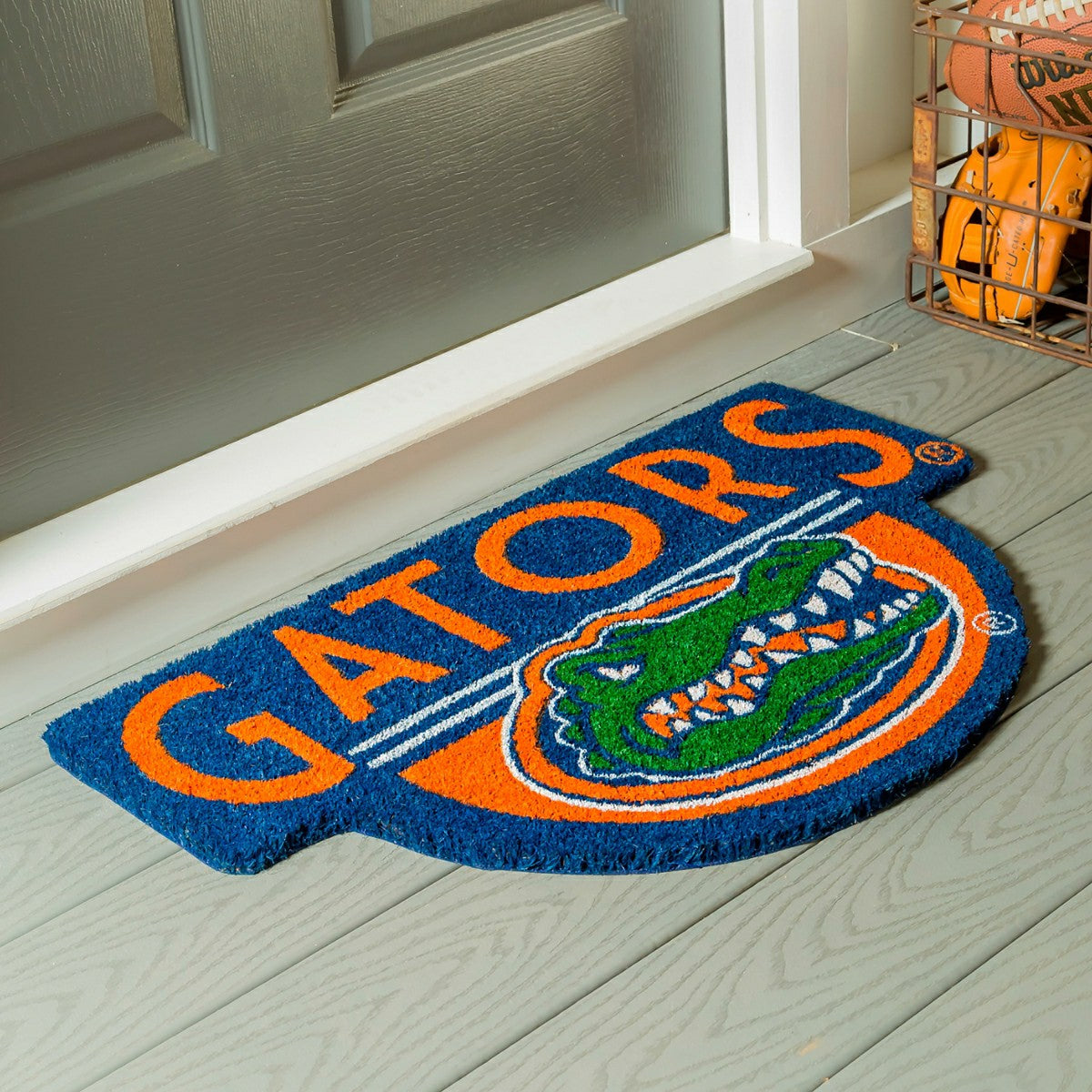 NCAA Team Shaped Coir Door Mat, Florida Gators, Collegiate